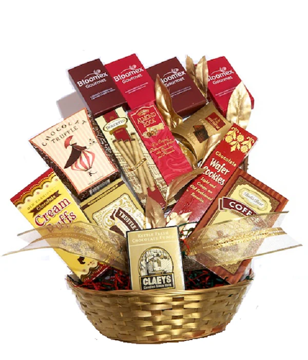 Panier Cadeau Chocolat "Surprise Belgique" – 12 Friandises Gourmandes Lindt & Truffes Salées