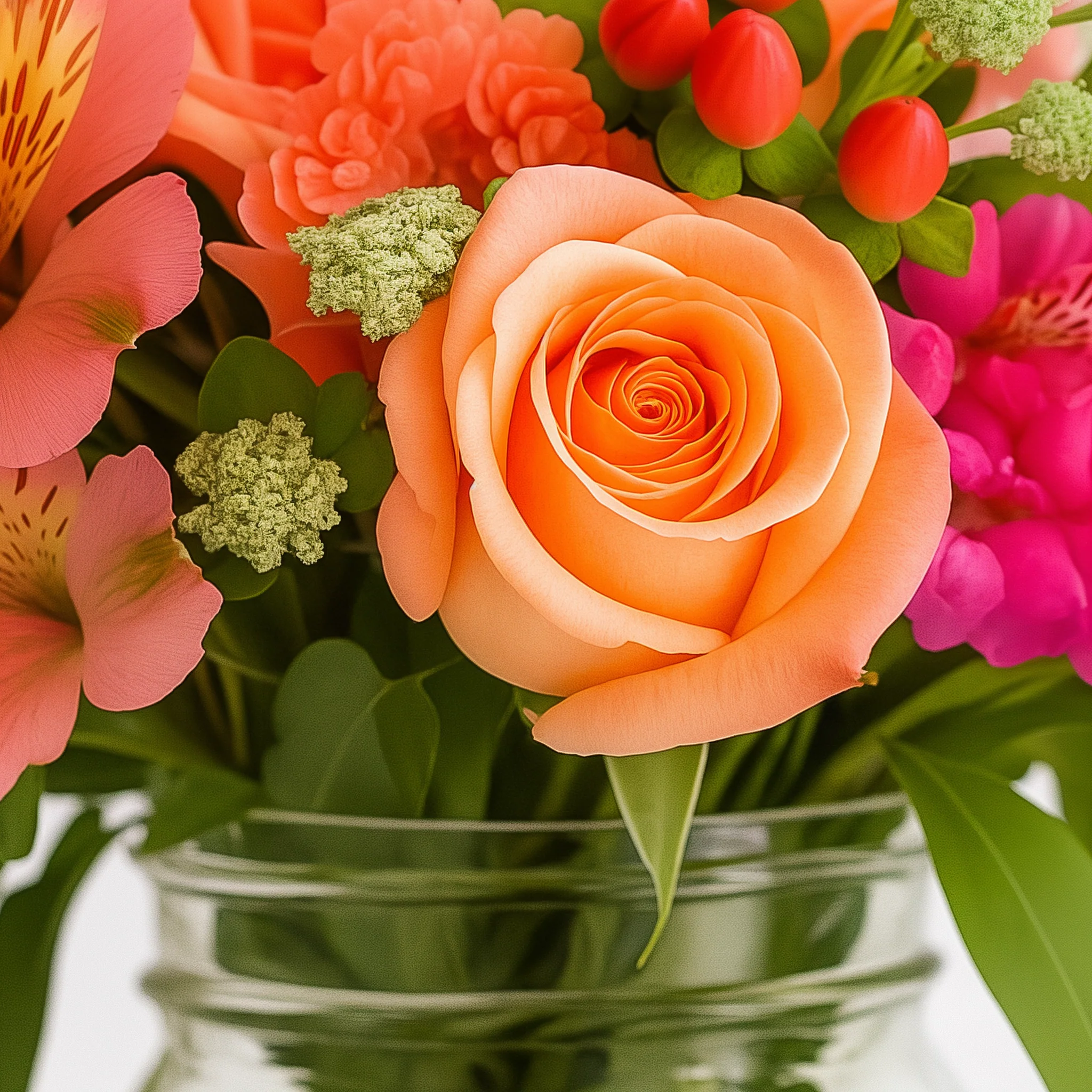 Pot Mason "Lever de Soleil" - Roses Assorties - Image 4