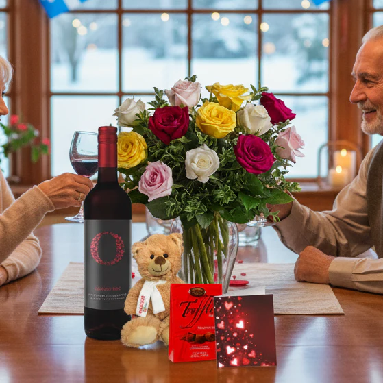 Ensemble Premium Romantique avec du vin III - Image 3