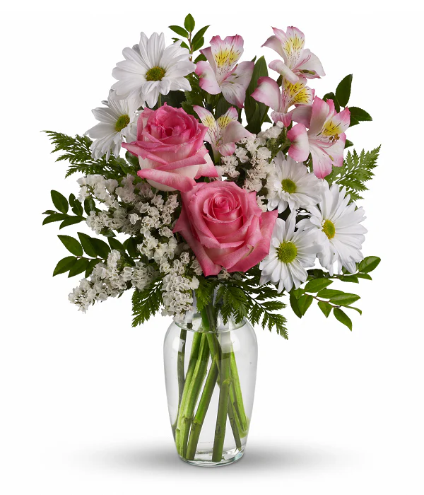 Bouquet Premium "Gâteries Gourmandes" - Roses Blanches et Vertes - Remerciement