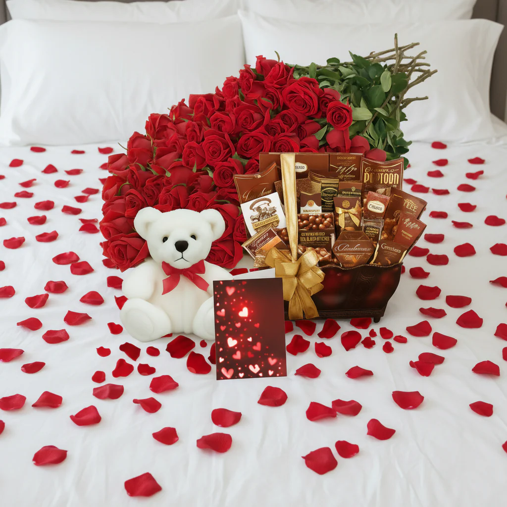 Ensemble Luxury de 100 Roses Rouges - Grand Geste Romantique - Image 2
