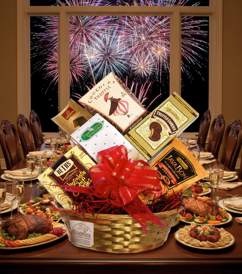 Panier Cadeau "Doux Souvenirs" - Chocolats, Biscuits et Bonbons - Image 3