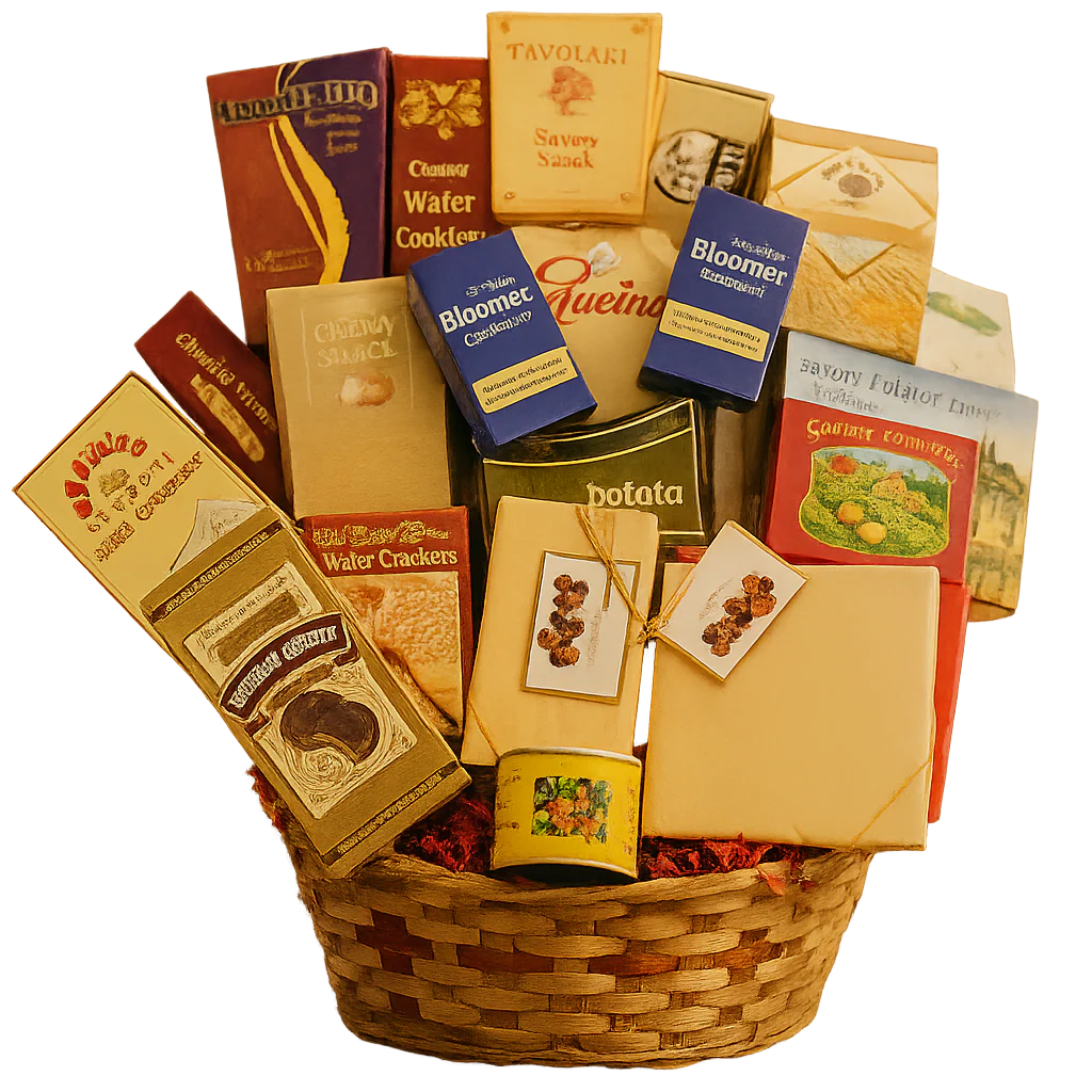 Panier Cadeau Gourmet Québec - Lindt Lindor, Biscuits et Amandes