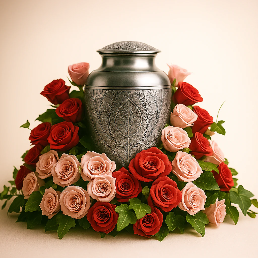 Arrangement Funéraire de Roses Roses | Hommage Sincère et Apaisant | Fleur Québec - Image 3
